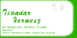 tivadar hermesz business card